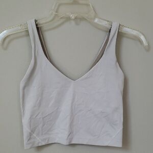 Lululemon Align Sport Bra White Crop Top XS